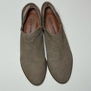 ✨ Lucky Brand Perforated Suede Booties – Women’s 6.5 ✨